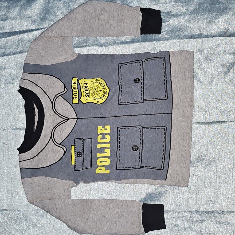 Carter's Gray and Black Police Themed shirt💓4/$25